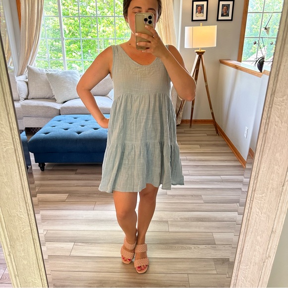 ROVE Dresses & Skirts - ROVE tiered gauze linen dress small